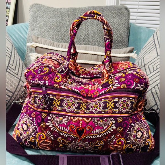 Vera Bradley Handbags - Vera Bradley Purple and Pink Floral Travel Bag